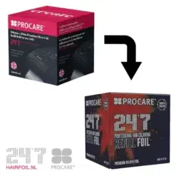Hairfoil 24*7 Premium Folierol 10CM X 450M Zilver - Afbeelding 3