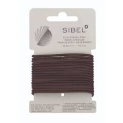 SIBEL Elastische Haarbandjes Bruin Dun 16st