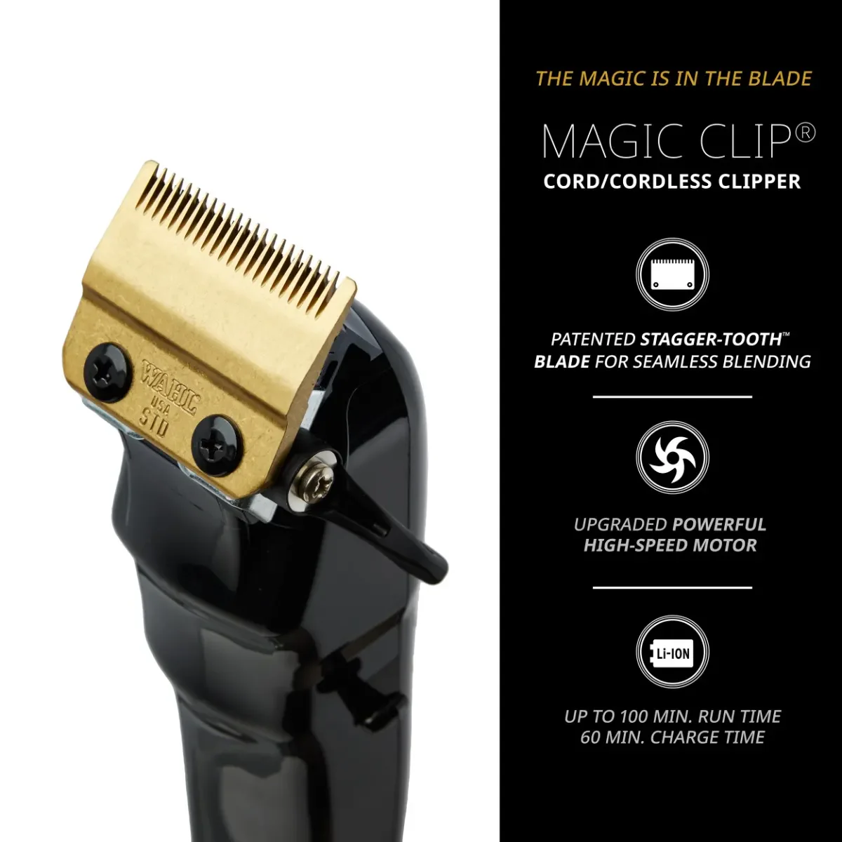 Wahl Black Cordless Magic Clipper 5-star